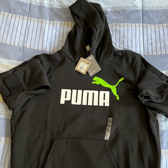 Puma Hooded Black Sweater Kangaroo Pouch XXL Regular Fit - Picture 1 of 4